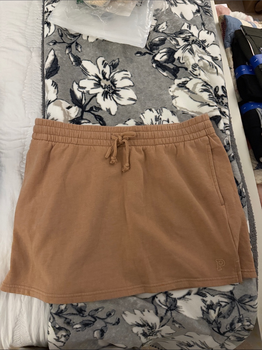 Pink Brand Tan Drawstring Casual Skirt
